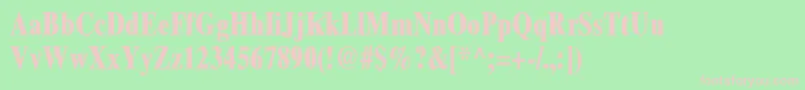 XeroxSerifNarrowBold Font – Pink Fonts on Green Background