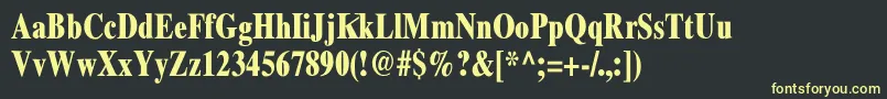 XeroxSerifNarrowBold Font – Yellow Fonts on Black Background