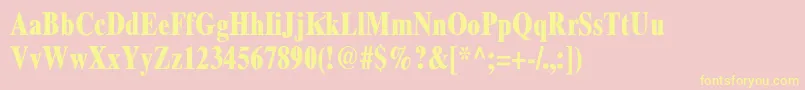 XeroxSerifNarrowBold Font – Yellow Fonts on Pink Background