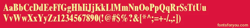 XeroxSerifNarrowBold Font – Yellow Fonts on Red Background