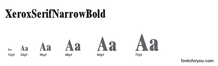 XeroxSerifNarrowBold Font Sizes