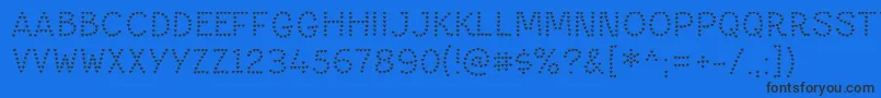 PaltimeheartRegular Font – Black Fonts on Blue Background