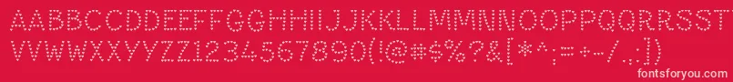 PaltimeheartRegular Font – Pink Fonts on Red Background