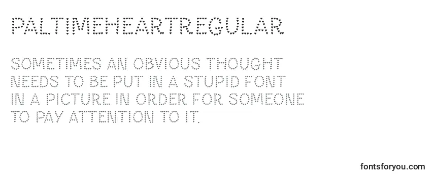 Review of the PaltimeheartRegular Font