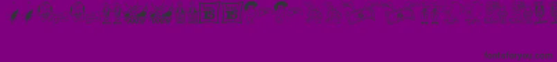 TaxingMomentsJl Font – Black Fonts on Purple Background