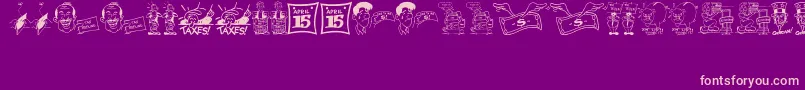 TaxingMomentsJl Font – Pink Fonts on Purple Background