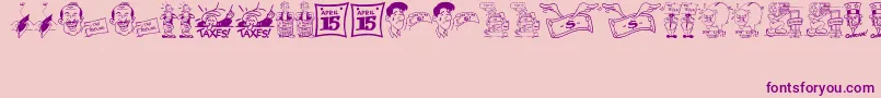 TaxingMomentsJl Font – Purple Fonts on Pink Background