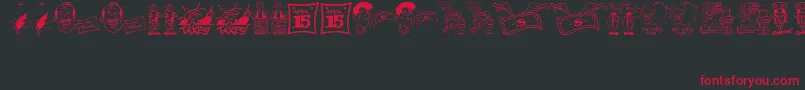 TaxingMomentsJl Font – Red Fonts on Black Background