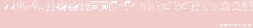 TaxingMomentsJl Font – White Fonts on Pink Background