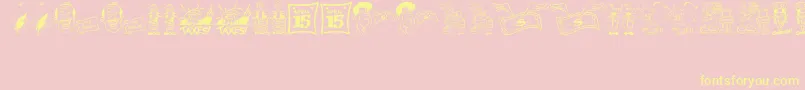TaxingMomentsJl Font – Yellow Fonts on Pink Background