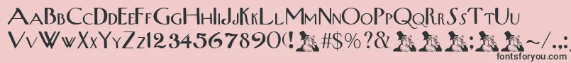 UpperWestsideRegular Font – Black Fonts on Pink Background