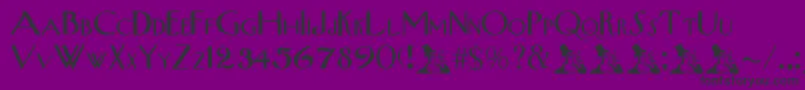 UpperWestsideRegular Font – Black Fonts on Purple Background