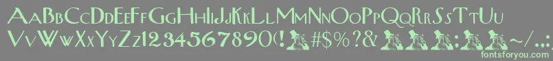 UpperWestsideRegular Font – Green Fonts on Gray Background