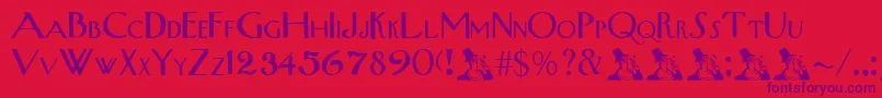 UpperWestsideRegular Font – Purple Fonts on Red Background