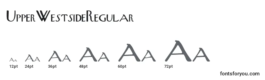 UpperWestsideRegular Font Sizes