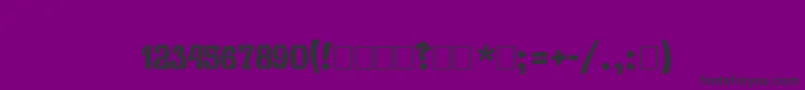 フォントBeresta – 紫の背景に黒い文字