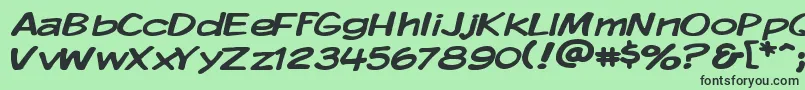 Kmkdspw Font – Black Fonts on Green Background