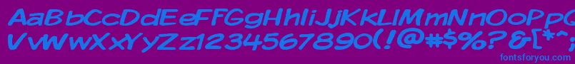 Kmkdspw Font – Blue Fonts on Purple Background