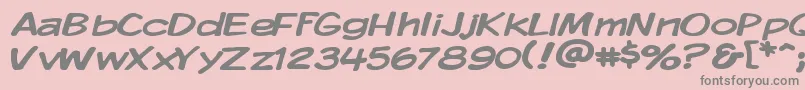 Kmkdspw Font – Gray Fonts on Pink Background