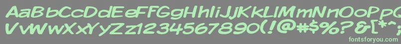 Kmkdspw Font – Green Fonts on Gray Background