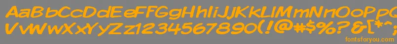 Kmkdspw Font – Orange Fonts on Gray Background