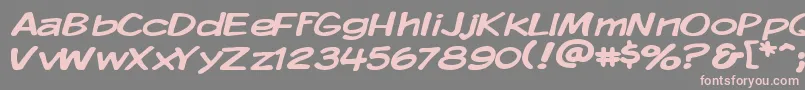 Kmkdspw Font – Pink Fonts on Gray Background