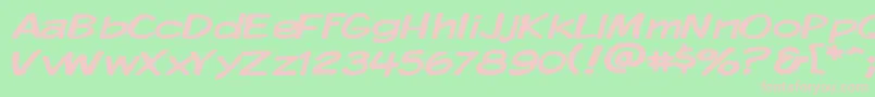 Kmkdspw Font – Pink Fonts on Green Background