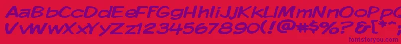 Kmkdspw Font – Purple Fonts on Red Background