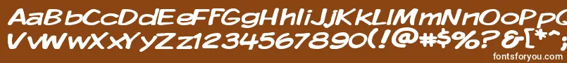 Kmkdspw Font – White Fonts on Brown Background