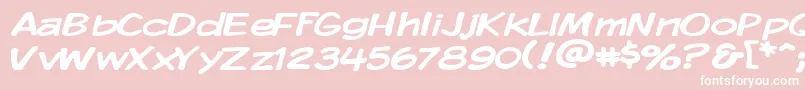 Kmkdspw Font – White Fonts on Pink Background