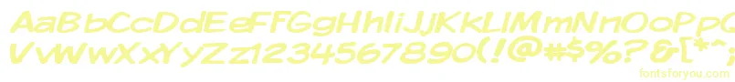 Kmkdspw Font – Yellow Fonts on White Background