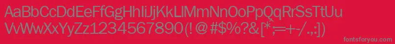 FranklingothicnewRegular Font – Gray Fonts on Red Background