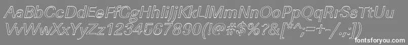 Police LinearouItalic – polices blanches sur fond gris