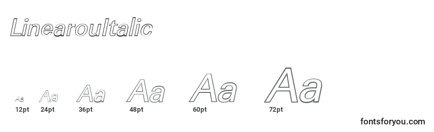 Размеры шрифта LinearouItalic