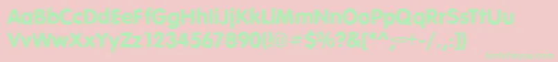 VagroundedRegular Font – Green Fonts on Pink Background