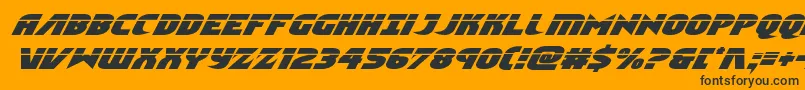 Ninjagardenlaserital Font – Black Fonts on Orange Background