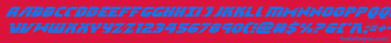Ninjagardenlaserital Font – Blue Fonts on Red Background