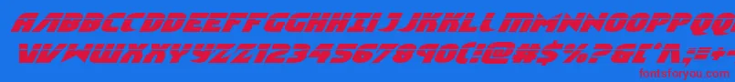 Ninjagardenlaserital Font – Red Fonts on Blue Background