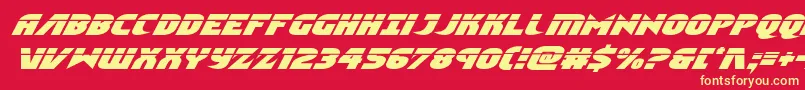 Ninjagardenlaserital Font – Yellow Fonts on Red Background