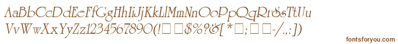 More about AguniversitycyrObliqueMedium Font AguniversitycyrObliqueMedium Font – Brown Fonts on White Background