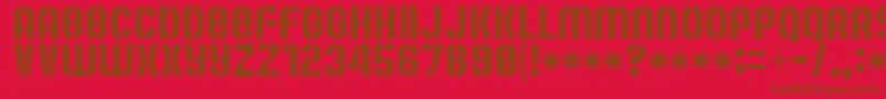 Mutefruit Font – Brown Fonts on Red Background