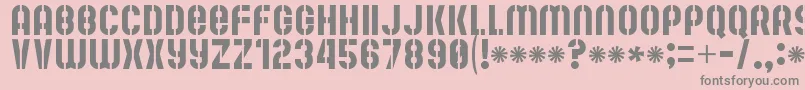Mutefruit Font – Gray Fonts on Pink Background