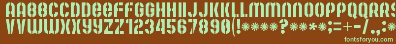 Mutefruit Font – Green Fonts on Brown Background