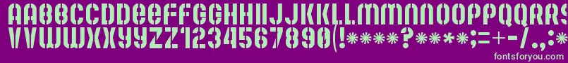 Mutefruit Font – Green Fonts on Purple Background