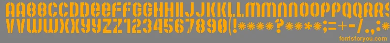Mutefruit Font – Orange Fonts on Gray Background