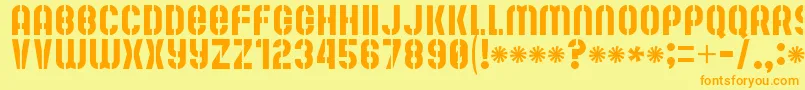 Mutefruit Font – Orange Fonts on Yellow Background