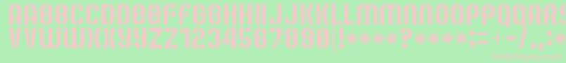 Mutefruit Font – Pink Fonts on Green Background