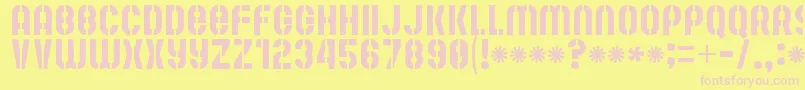 Mutefruit Font – Pink Fonts on Yellow Background