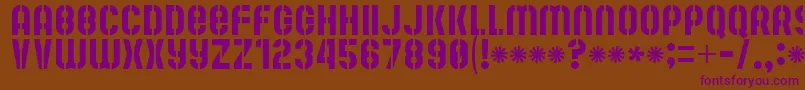 Mutefruit Font – Purple Fonts on Brown Background