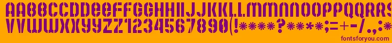 Mutefruit Font – Purple Fonts on Orange Background